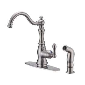 Uf11243 Ultra Faucets Kitchen Faucet With Side Sprayer Spot Resist Brushed Nickel/rust