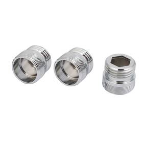Uxcell 605322786580 3pcs 1/2 Bsp Male To M22 Thread Copper Faucet Adapter Connector