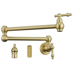 3005-bg Vakitap Brushed Gold Pot Filler Brass Faucet Wall Mount Potfiller Traditio