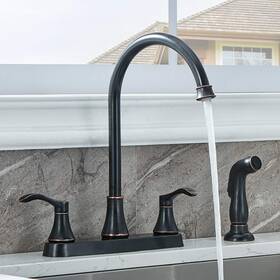 B08r5tmctw Valisy 3 Hole Or 4 2 Handle Kitchen Faucet With Side Sprayer Commercial Le