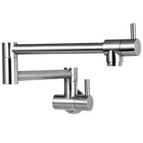 Zst015l Valisy Lead-free Solid Brass Single Hole Two Handle Brushed Nickel Wall Mount Pot Fi