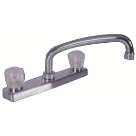 Pf211325 Valterra 019079636201 Phoenix Kitchen Faucet 8 Inch Hi-rise Tubular 2 Knob Plastic Chrome