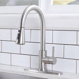Vc Cucine 077025589759 Vccucine Kitchen Faucet With Pull Down Sprayer Brushed Nickel