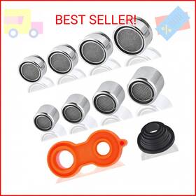 Veinardyl Bm-faucet-part-8 8 Pcs Faucet Aerator Replacement Parts Kitchen Sink Male Female Threa