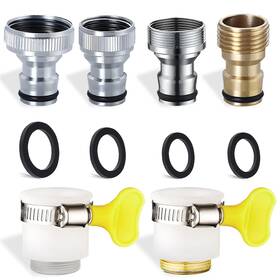 Bm-washing-faucet-6 Veinardyl 6 Pcs Faucet Tap Quick Connector Kit 4 Washing Machine Conne
