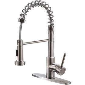 006l Vesla Home Kitchen Faucets Brushed Nickel Stainless Steel Sink Faucet For 1 Or