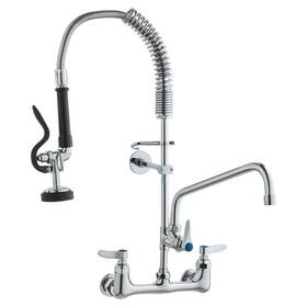 Vevor 197988394150 Commercial Faucet With Pre-rinse Sprayer 25 Inch Height 8 Center 12 Swing
