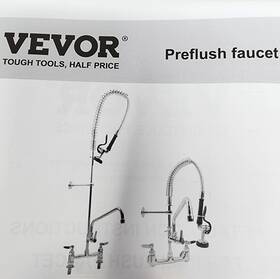 Jbsycxsltjbs3o1fmv0-1115 Vevor Commercial Faucet 44 Inch Double Handle Pull Down Sprayer Kitchen
