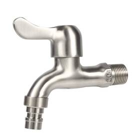 Viagasafamido 707300859696 Single Handle Cold Faucet Garden Tap 304 Stainless Steel Outside Wall Mounted