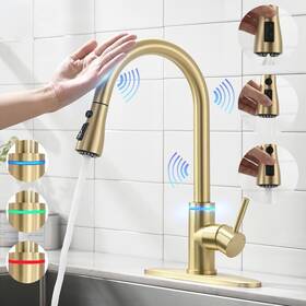 Videc 196852714940 Smart Kitchen Faucet 3 Modes Pull Down Sprayer Touch On Sensor Activa