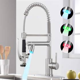 B0bnjv1yfn Videc Smart Kitchen Faucet 3 Modes Pull Down Sprayer Led Temp Control