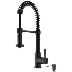 Vigo 313099985968 Edison Single Handle Pull-down Sprayer Kitchen Faucet Set With Soap Dispenser In