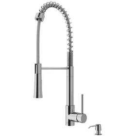 Vigo 445042343365 Laurelton Single Handle Pull-down Sprayer Kitchen Faucet Set With Soap Dispenser