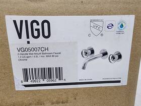 Vigo 849922059624 New Vg05007ch Cass Wall Mount Bathroom Faucet Chrome