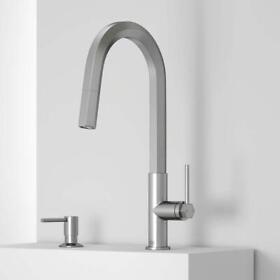 Vg02031mgk2 Vigo Kitchen Faucet With Soap Dispenser Single-handle Pull-down Dual Action Gold