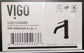 Vg01044mb Vigo Madison Single Handle Single-hole Bathroom Faucet In Matte Black
