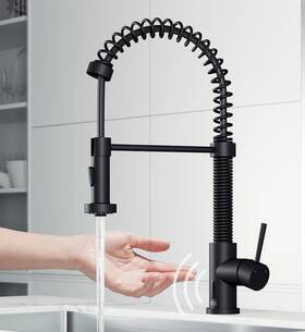 Vg02001mbs Vigo Edison Single Handle Kitchen Faucet Touchless Sensor Matte Black