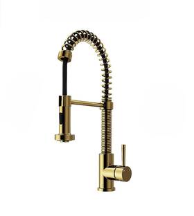 Vg02001mg Vigo Single Hole Pre-rinse Pull-down Kitchen Faucet Smarthandle - Matte Gold