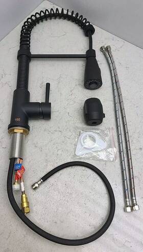Vg02003mb Vigo Pull-down Sprayer Kitchen Faucet 1-handle Dual-action Stream Matte Black