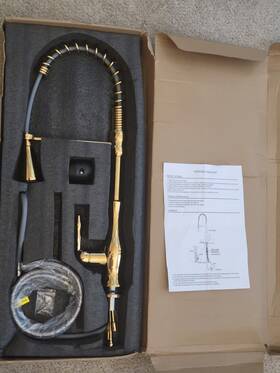 Vg02007mg Vigo New Port Gold Kitchen Faucet With Pull Out Spray