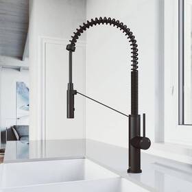 Vg02027mb Vigo Livingston Single Handle Pull-down Sprayer Kitchen Faucet In Matte Black