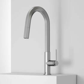 Vg02034st Vigo Hart Hexad Single Handle Pull-down Spout Kitchen Faucet In Stainless Steel