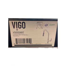 Vg02038st Vigo Utopia 14 Inch H 1-handle Pull-down Kitchen Faucet In Stainless Steel