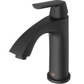 Vigo Vg03013mb Linus 12ftft H Single Handle Singlehole Bathroom Vessel Faucet In Matte