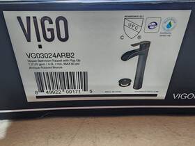 Vg03024arb2 Vigo Niko Single Hole Bathroom Faucet - Bronze