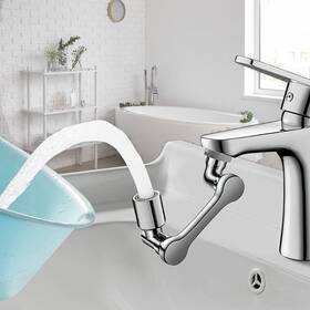 Vigorm 752619702836 Rotating Faucet Adapter Splash Proof Extension Device Chrome Plated