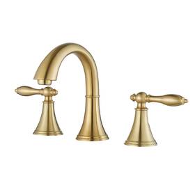 Vinnova 631112970228 Florence Two-handle 8-inch Widespread Bathroom Faucet Brushed Gold