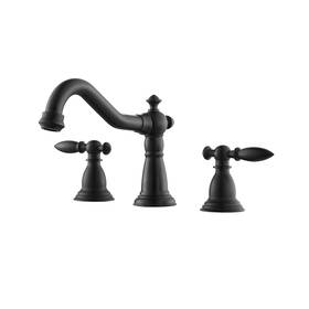 Vinnova 701318964649 Corella Widespread Bathroom Basin Sink Faucet Black