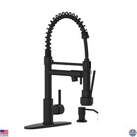 Kf2101b Visit The Casavilla Store Black Kitchen Faucet With Pull Down Sprayer And Soap Dispenser For Rv Farmhouse