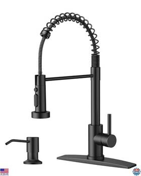 Ff0029b-sd Visit The Forious Store Modern Black Stainless Steel Kitchen Faucet With Pull Down Sprayer &