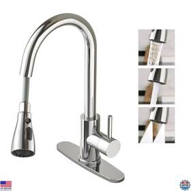 Cf-00a1 Visit The Oersitor Store Stainless Steel Kitchen Faucet With Pull Down Sprayer And Deck Plate Chrome
