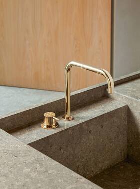 590-13 Vola Faucet - 590 Two-hole Deck-mounted Basin / Kitchen Set