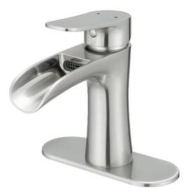 Tz1-6y Voton Modern Brushed Nickel Waterfall Bathroom Faucet - Single Hole