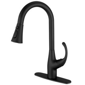 V-7708i Voton Kitchen Faucet With Pull Down Sprayer Matte Black Sink High Arc P