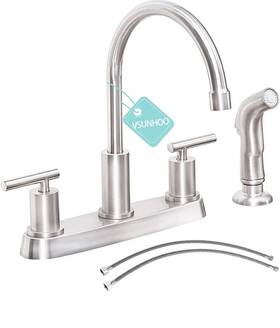 Tdlkf024l  Vsunhoo Kitchen Faucet With Sprayer Brushed Nickel Sink Stainlesssteel Touch