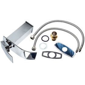 Ky7c4t Waterfall Bathroom Basin Sink Faucet Brushed Nickel Mixer Tap With Cover Plate
