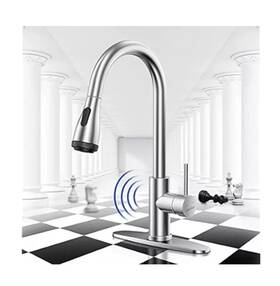 Ws062200 Watersong Touchless Kitchen Faucet Sink With Smart Sensor Brushed Nickel