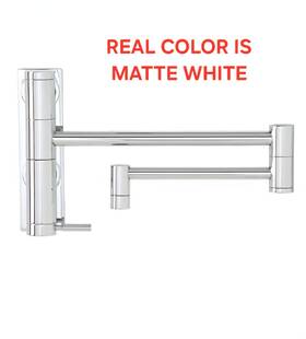 3200-mw Waterstone Faucets Wall Mount Pot Filler Matte White Faucet Usa Made
