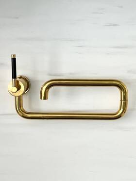 07-32594-14334 Waterworks Universal Wall Mounted Pot Filler Unlacquer Brass New