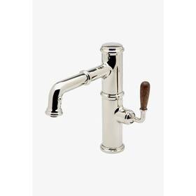 07-95672-36655 Waterworks Canteen 1 Hole Integrated Pull Spray Kitchen Faucet Oak Lever Handle