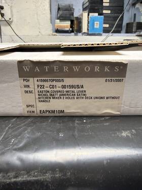 Waterworks Eapkm10m Easton 2-hole Deck Mount Kitchen Faucet Matte Nickel