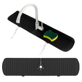 Hjk001 Wdtgjrip Big Size Kitchen Sink Splash Guard 24in Faucet Mat Catcher Handle Dr