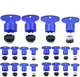 Weimeet 749390654638 20 Pieces Cache Faucet Aerator Key Removal Wrench Tool With
