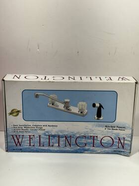 V2183dt Wellington 47308 Kitchen Faucet 8 Inch Two Handle Chrome No Spray