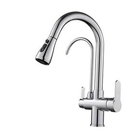 Tbm808039c Wen Zhou Bang Mu Jia Ju Yong Pin You Xian Gong Si 3 In 1 Kitchen Faucet With Drinking Water 2 Handle Pull Down