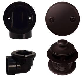 Westbrass 673604319979 Twist And Close Sch. 40 Abs Plumbers Pack With -hole Elbow Oil Rubbed Bronze